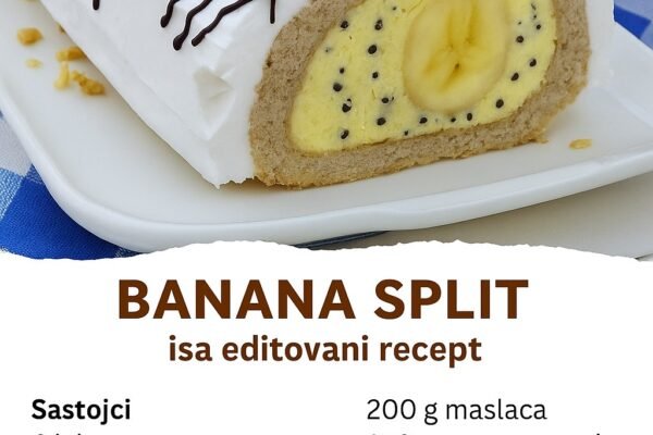Kolač koji svi traže – Originalni Banana Split Rolat!