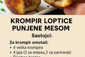 KROMPIR LOPTICE PUNJENE MESOM 🥔🥩🧀 Hrskave spolja, sočne iznutra – savršene za ručak ili zalogaj uz film!