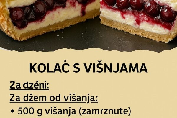 VIŠNJA & JOGURT TORTA – NEBESKI UKUSAN UŽITAK! 🍒🍰✨ Lagana, sočna i osvježavajuća – savršena za svako doba dana!
