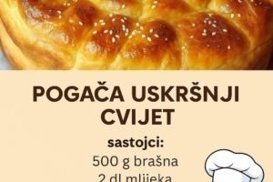 Pogača koju sigurno pravim za Uskrs – Prekrasnog izgleda a još jednostavnija za napraviti!