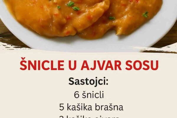 Sočne šnicle u kremastom ajvar sosu – Pravi ručak za prste polizat!