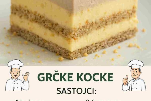 Grčke kocke: Nema kremastijeg kolača, topi se u ustima, gotov je očas posla