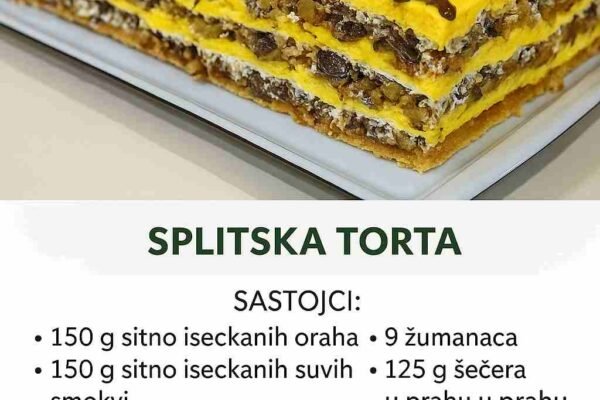 Splitska torta, tradicionalni dalmatinski recept: Pravi dragulj na svečanoj trpezi, poslastica kakvoj nema ravne