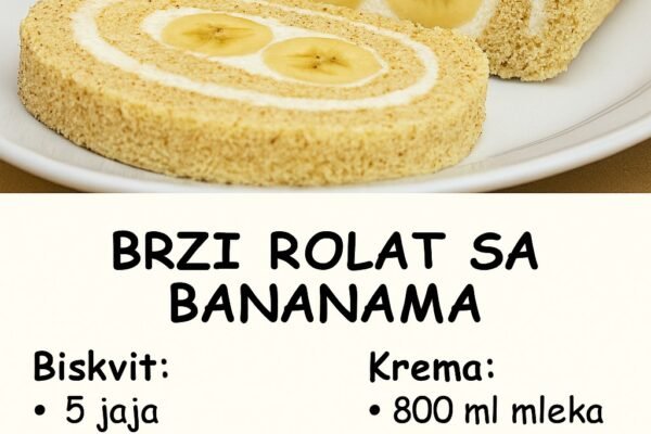 KO VOLI SLADOLED, OBOŽAVAĆE OVO: Brzi rolat sa bananama koji se topi u ustima!