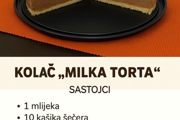 LAKO ZA NAPRAVITI. NAJBOLJA MILKA TORTA BEZ PEČENJA!