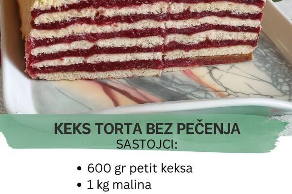 KEKS TORTA BEZ PEČENJA…ZA NJU ĆE VAM SVI TRAŽITI RECEPT